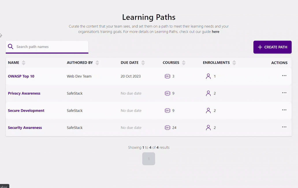 How to create Learning Paths